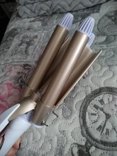 Utensilios de peluquería profesional, rizador de cerámica de triple barril de pelo eléctrico, ondulador de pelo, herramientas de estilismo
