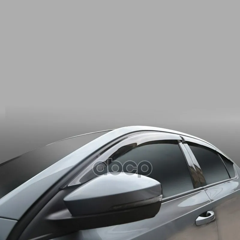 Комплект Дефлекторов Серия Samurai Skoda Octavia 2013-Н.В./Лифтбек/Накладные/Скотч/К-Т 4шт./ Voron Glass арт. DEF00557