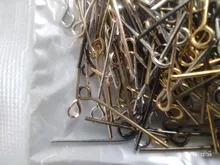 200 unids/lote ojo cabeza pines 20 25 30 35 40 45 50 mm de ojo pines agujas cuentas suministros de fabricación de la joyería DIY accesorios conclusiones