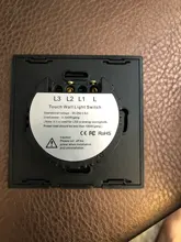 Minitiger-Interruptor de pared de lujo con Sensor táctil, interruptor estándar europeo y británico, de cristal gris claro, de 1/2/3 entradas y 1 vía CA 220