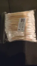 100 unids/bolsa de doble cabeza desechable de algodón de maquillaje hisopo de algodón suave brotes médicos palos de madera nariz y orejas Herramientas de limpieza Cotonete