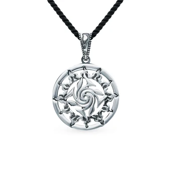 

Silver Pendant-amulet "Garuda in the Sun" sunlight sample 925