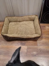 Waterproof Leather Dog Bed Washable PP Cotton Padded Pet Puppy Cushion For Large Dogs