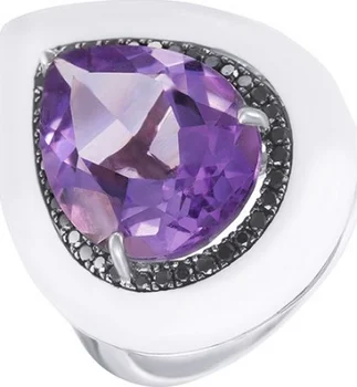 

Jay VI ring with 1 amethyst in white gold
