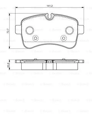 Disc pads rear Iveco Daily 29/35/40/45/50/60/65 06 BOSC