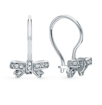 

Silver earrings with cubic zirconia sunlight sample 925