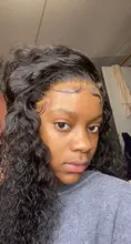 Pelucas de cabello humano con encaje frontal para mujeres negras peluca rizada de ondas profundas hd, bob frontal, pelo largo afro brasileño de 30 pulgadas, peluca de agua completa