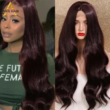 Aiva волосы 99J цвет свободная волна Косплей парики для женщин Glueless средняя часть синтетический парик фронта шнурка жаропрочные длинные волосы парик