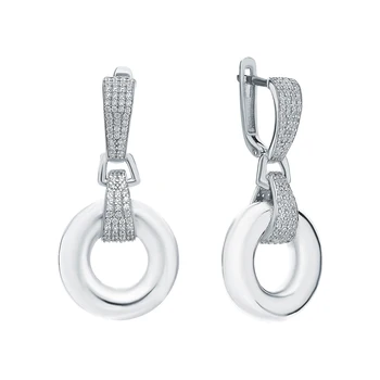 

Silver earrings with cubic zirconia sunlight sample 925