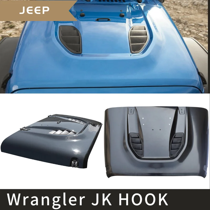 

Крышка капюшона для wrangler Jk 2007-2017 10-летняя Модифицированная черная защита двигателя автозапчасти аксессуары стальные функциональные