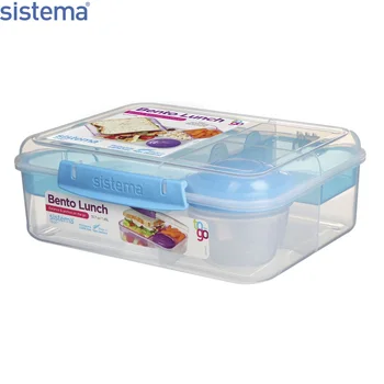 

Контейнер со съемными разделителями Sistema "TO-GO" 1,65л, синий, 21690