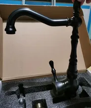 Montaje en cubierta de baño grifo de cocina monomando giratorio 360 lavabo mezclador grifos negro mezcladores de agua caliente y fría