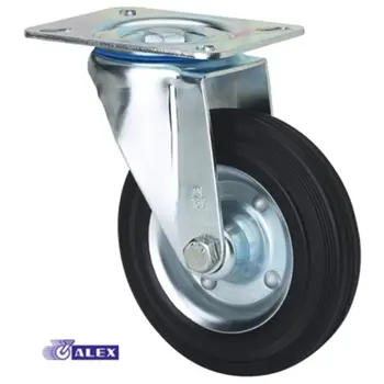 

Wheel GIR 080MM 2-0223 PL.105X080 080KG.ROD B/rubber NEG ZV BS