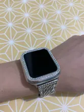 Funda de diamante para Apple Watch 5, 44mm, 40mm, iWatch Series 4, protector de pantalla, funda de PC para Apple Watch 3, 38mm, 42mm