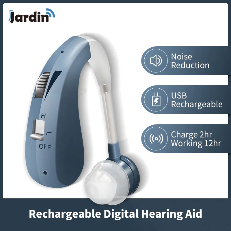 Hearing Aid Rechargeable Digital Sound Amplifier Air Conduction Wireless Headphones For Deaf Elderly 202S Ear Care Hearing Aids wireless headphones,hearing aid
