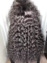 Pelucas de cabello humano con encaje frontal para mujeres negras peluca rizada de ondas profundas hd, bob frontal, pelo largo afro brasileño de 30 pulgadas, peluca de agua completa