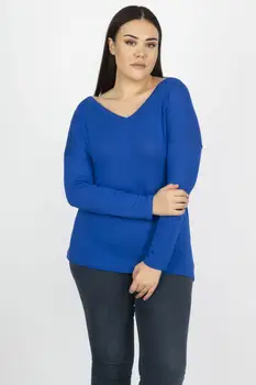 

Sans Textile Women 'S Khaki V-Neck Viscose Blouse 65 N15751