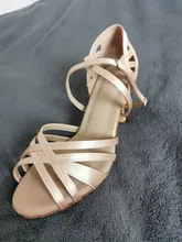 WUXIJIAO-Zapatos de baile de satén con diamantes de imitación para mujer, baile latino, suela suave, para salsa, tacón de 5 a 10cm