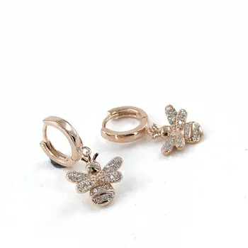 

Bee Dangle Sports Silver Earrings