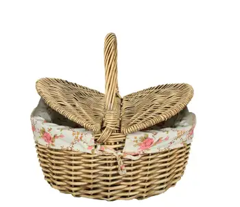 

Bahat Original Wicker Italian Tumbled Nostalgic Picnic Basket