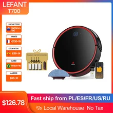 

Lefant 2021 Best Smart Robot Vacuum Cleaner Mop Sweep and Wet Mopping Rechargeable Automatic T700 Vacuum Cleaner Wifi for Home