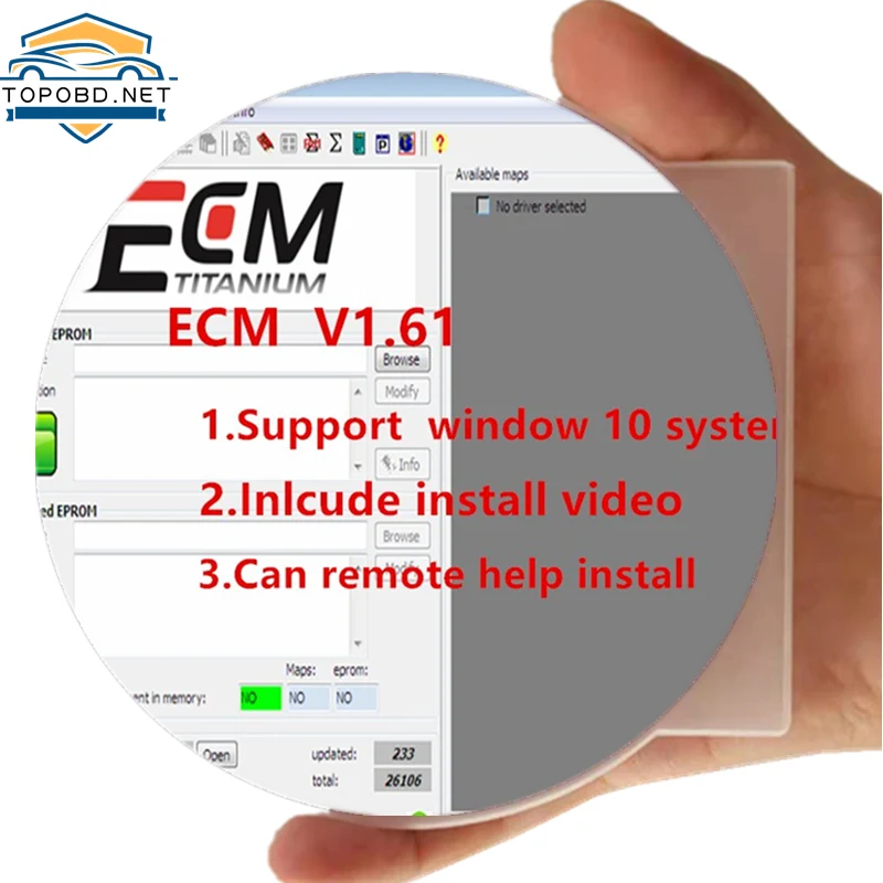 Vendita Calda Ecm Titanium 1.61 Con Driver 18259 Ecm 26000 Driver Ecm Titanium 1.61 Software