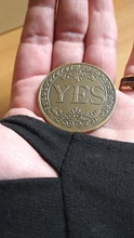 Moneda de aleación creativa coleccionable, gran regalo, colección de arte de monedas, sí o No, con letras conmemorativas, Uds.