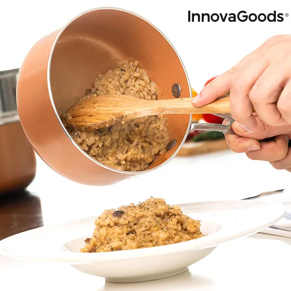 InnovaGoods набор кастрюль с медным эффектом и Пароварка(6 шт