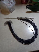 20 piezas de cuero hecho a mano ajustable trenzado collares de cuerda y amuletos colgantes resultados langosta cierre cable cadena