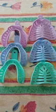 Bandejas de impresión Dental de colores, materiales de plástico, soporte para dientes, 6 uds.