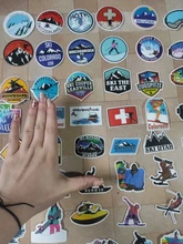 Pegatinas de grafiti para esquí y montaña, pegatinas de grafiti para equipaje, portátil, monopatín, Snowboard, refrigerador, pegatina de esquí, invierno, 10/30/50 Uds.