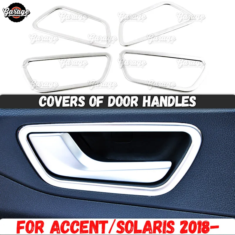 Накладки на дверные ручки для hyundai Accent/Solaris- нержавеющая сталь литье 1 комплект/4 шт. украшения для автомобиля