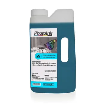 

DX5 and DX7/5113 Head for 1000 ml ON BLUE LIGHT CYAN ECO SOLVENT Ink Reliable Quality Reasonable Cost vivid Color