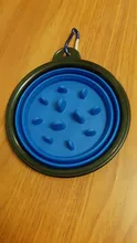 Tazón de comida lenta para perros, cuencos plegables de silicona para mascotas, tazón portátil de viaje para perros, plato de desarrollo interesante, 1000ML