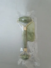 Gua Sha-Rodillo verde 2 en 1, conjunto de herramientas, masajeador, rascador de Jade Natural, con piedras para cara, cuello y espalda, 2 uds.