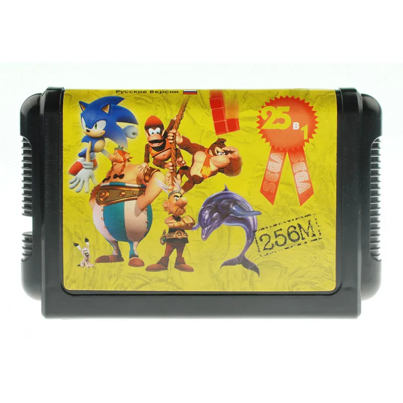 Игровой картридж. 16 бит Сборник 25 игр для Сега с Sonic the Hedgehog. BS25001 |