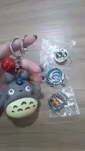 Animal Keyring Charm Key-Chains Trinket Pendent Fur Totoro Metal Women Cute Car-Bag
