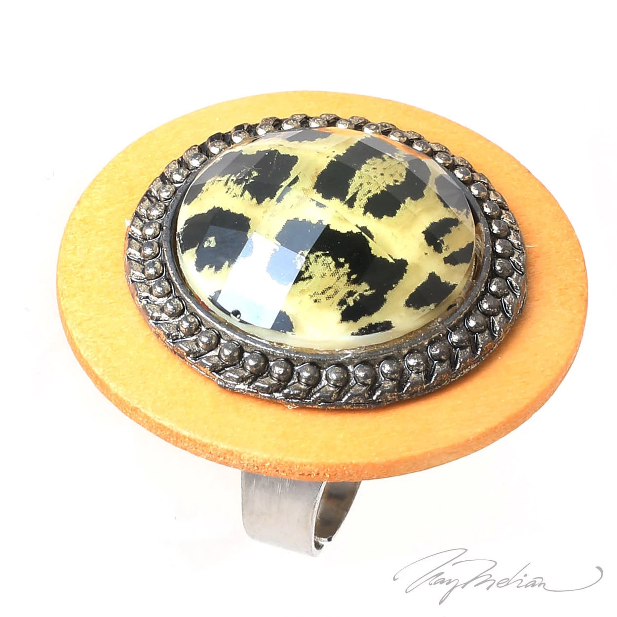 Anillo de Madera y Metacrilato CIRCAPRINT Naranja de Colección CORONA| Anillos| - AliExpress