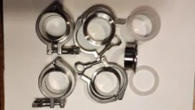 Tri-Clamp Sanitary 51mm-Pipe Weld-Ferrule Silicon 304-Stainless-Steel O/D Gasket-Assembly