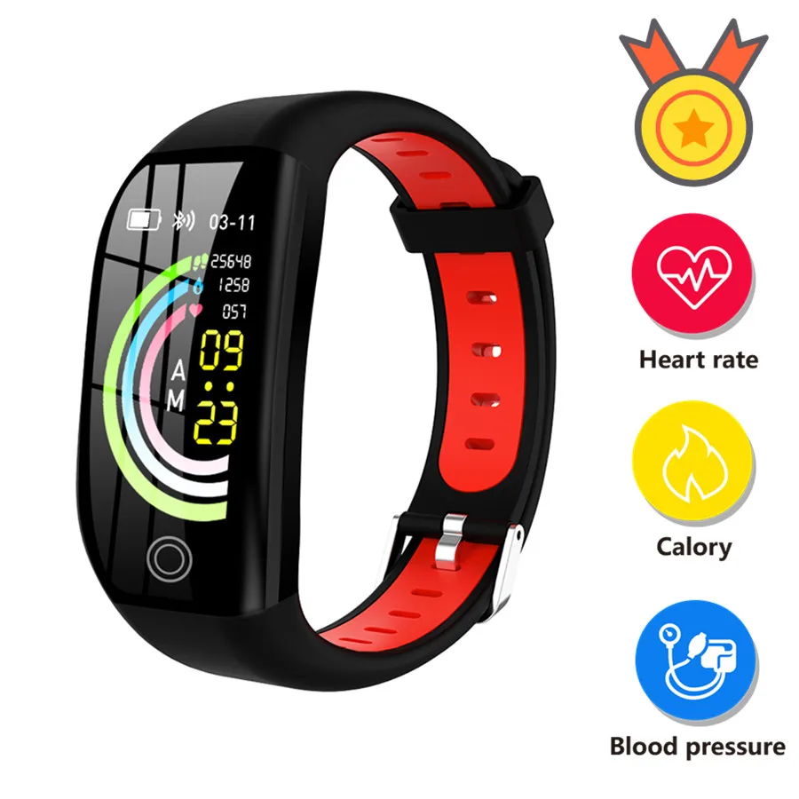 Accalia Smart fitness watch heart rate blood pressure fitness bracelet man watch tracker large screen