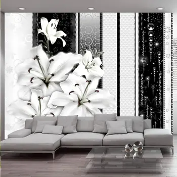

Wall mural-lilies weeping in white-300x210 cm