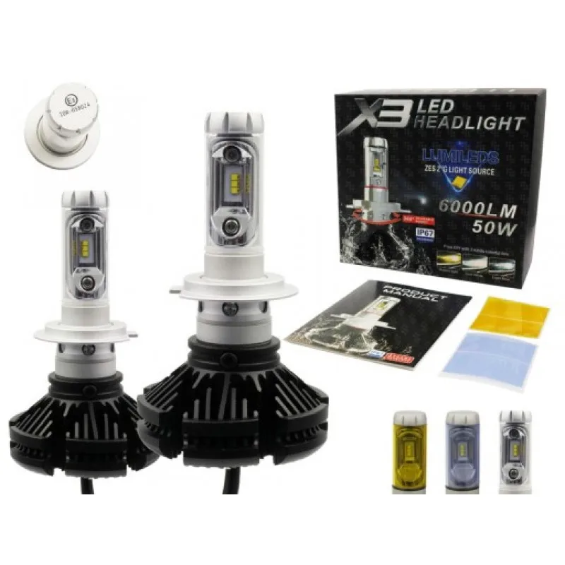LED Автолампы: Светодиодные лампы H7 серия ZES X3|Передние LED-фары для авто| |