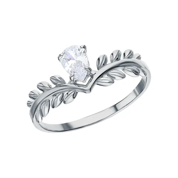 

Silver ring with cubic zirconia sunlight sample 925