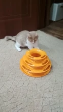 Juguete para gatos de 3 niveles, divertido juguete de torre con pistas de discos para gatos, placa de entretenimiento de inteligencia para gatos