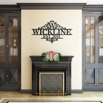 

Personalized Last Name Established Door or Wall Sign Family Name Sign Acrylic Monogram Door Hanger Custom Housewarming Gift