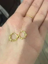 ROXI minimalista de Plata de Ley 925 Plata torcida Stud pendientes para las mujeres círculo geométrico aro pequeño pendientes tipo hélice pendientes para Piercing