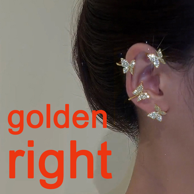 Luminous Butterfly Ear Cuff Clip For Women Copper Fake Piercing Butterfly Earring Glow In The Dark Fashion Jewelry Gift