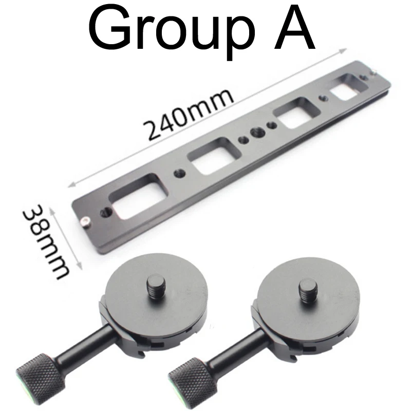 Haoge HQR-90 Piastra Arca per treppiede Piastra a sgancio rapido universale Arca Swiss da 90 mm per testa a sfera per treppiede con obiettivo zoom  44