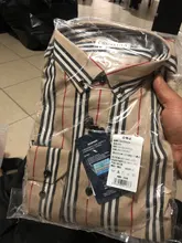 Camisa de manga larga a rayas para hombre, camisas informales ajustadas, cómodas, con botones blandos, de algodón, de diseñador de calidad