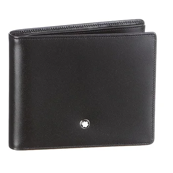 

MONTBLANC 16354 PORTAFOGLI ORIZZONTALI IN PELLE 6 SCOMPARTI CON 2 TASCHE A VISTA COLORE NERO LINEA MEISTERSTUCK